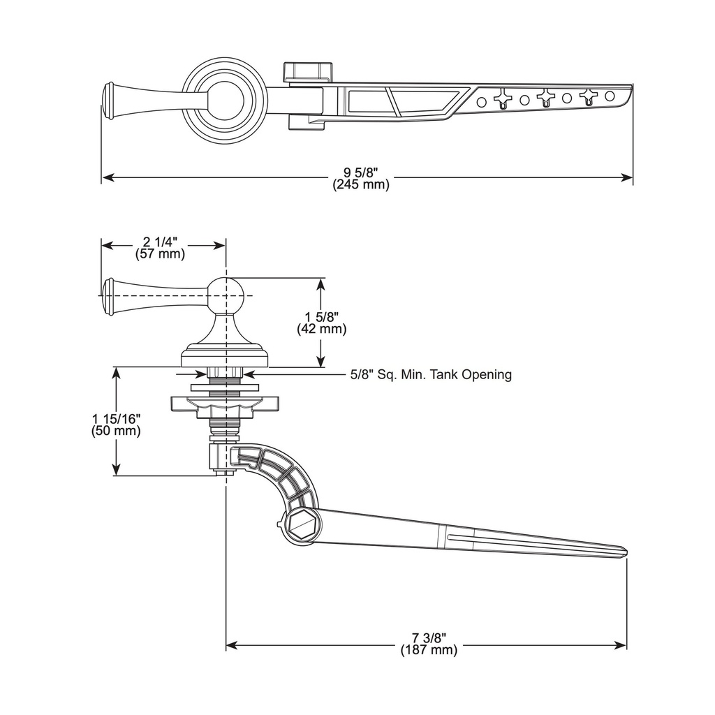 Brizo 696305-PC Traditional Universal Flush Lever