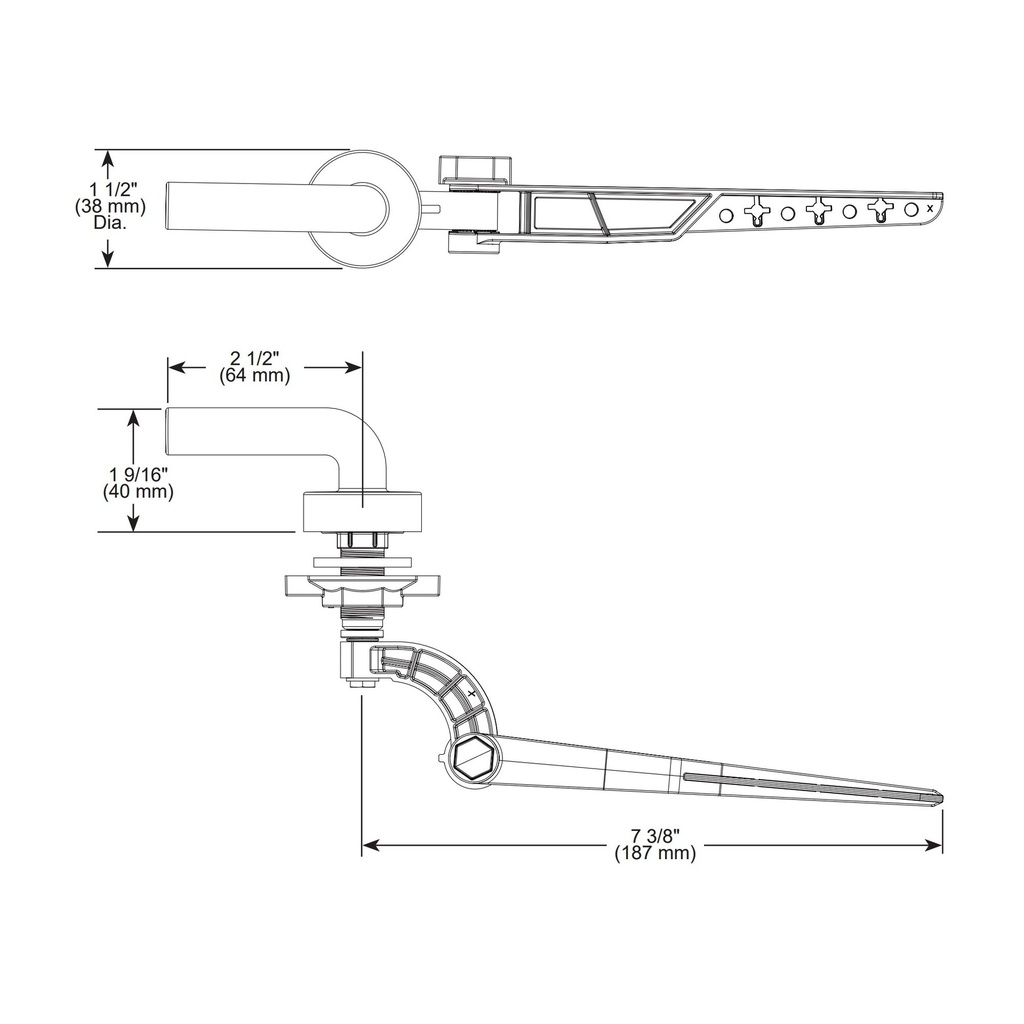 Brizo 696335-PC Litze Universal Tank Lever