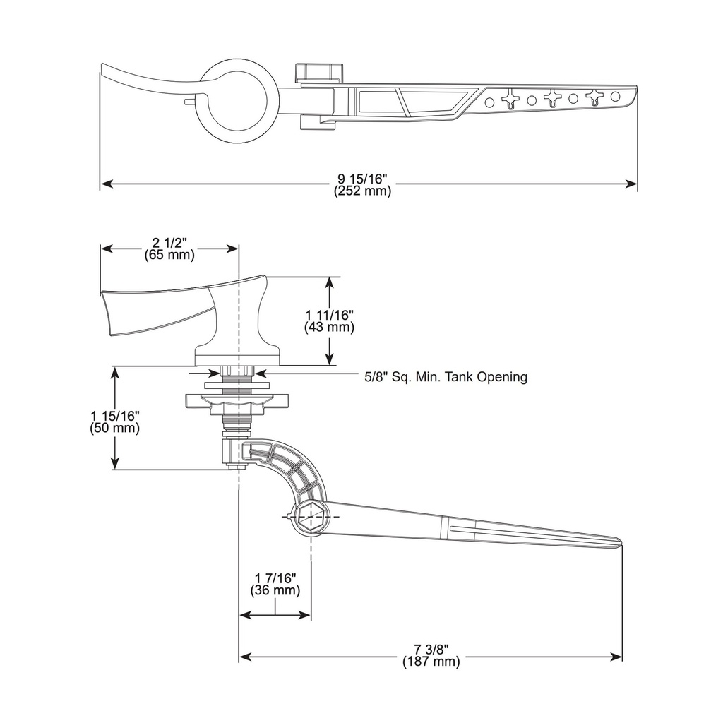 Brizo 696390-BN Traditional Universal Flush Lever