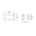 Brizo 699276-GL Invari Drawer Knob With Crystal Accent