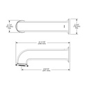 Brizo 73506-NK Kintsu Diverter Tub Spout Luxe Nickel