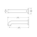 Brizo 73606-GL Kintsu Non-Diverter Tub Spout