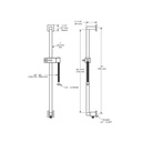 Brizo 74799-BL Universal Showering Euro Sq Slidebar W/Hose