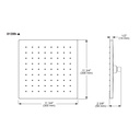 Brizo 81399-GL Virage Square Raincan Showerhead