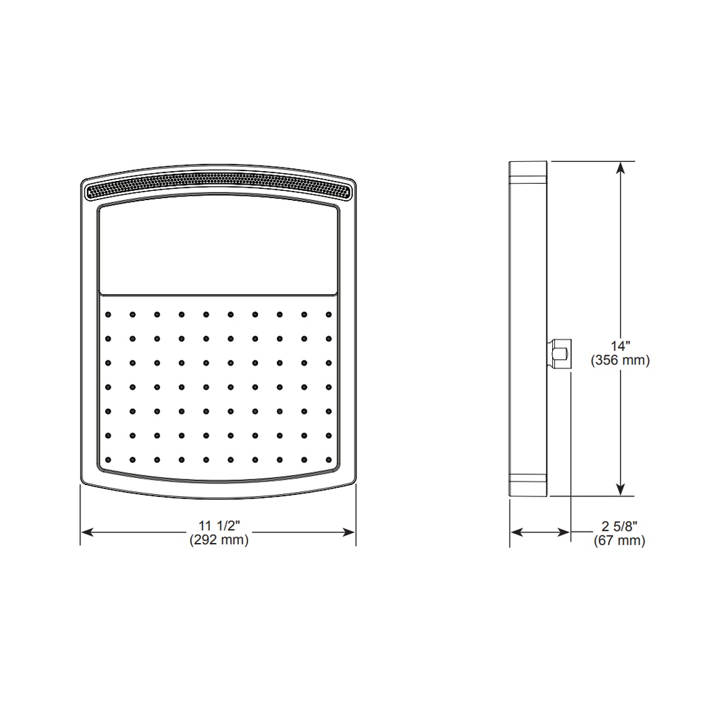 Brizo 81406-GL Kintsu Square Multifunction Raincan Showerhead