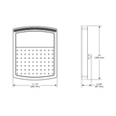 Brizo 81406-PC Kintsu Square Multifunction Raincan Showerhead