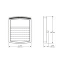 Brizo 81406-BL-2.5 14" Dual Waterway Multi-Function Raincan