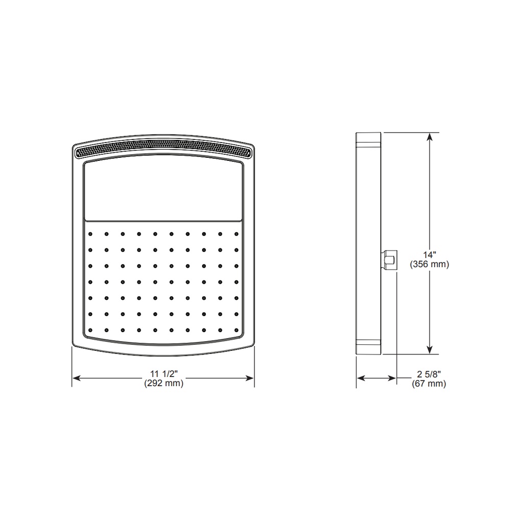 Brizo 81406-NK-2.5 Kintsu Square Multifunction Raincan Showerhead