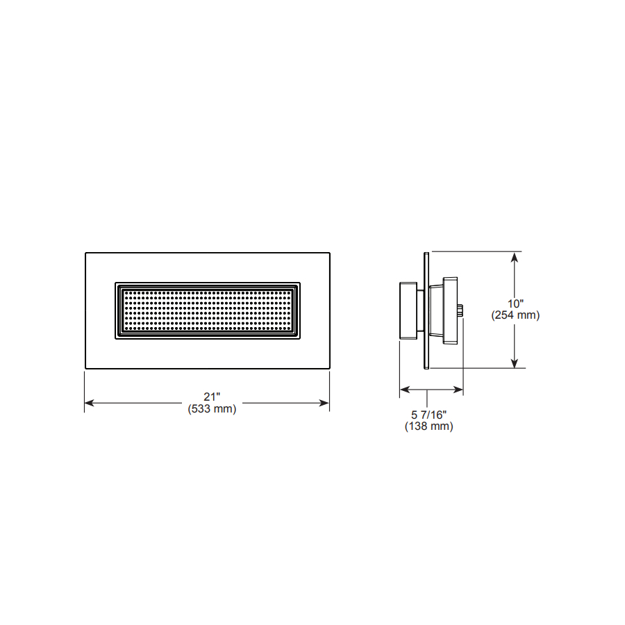Brizo 81422-PNTK-2.5 Rectangular Raincan Showerhead 2.5 Gpm
