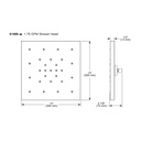 Brizo 81986-BL Essential 14" H2O Square Raincan 1-Setting