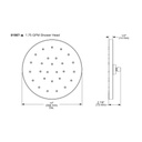 Brizo 81987-BNX Essential 14" H2O Round Raincan 1-Setting