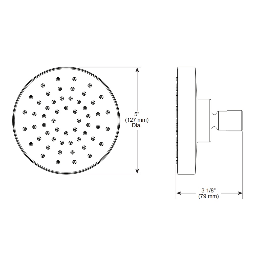 Brizo 82392-BNX Levoir Euro Rd Single Function Showerhead