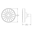 Brizo 82392-PC Universal Showering Euro Rd Single Function Showerhead