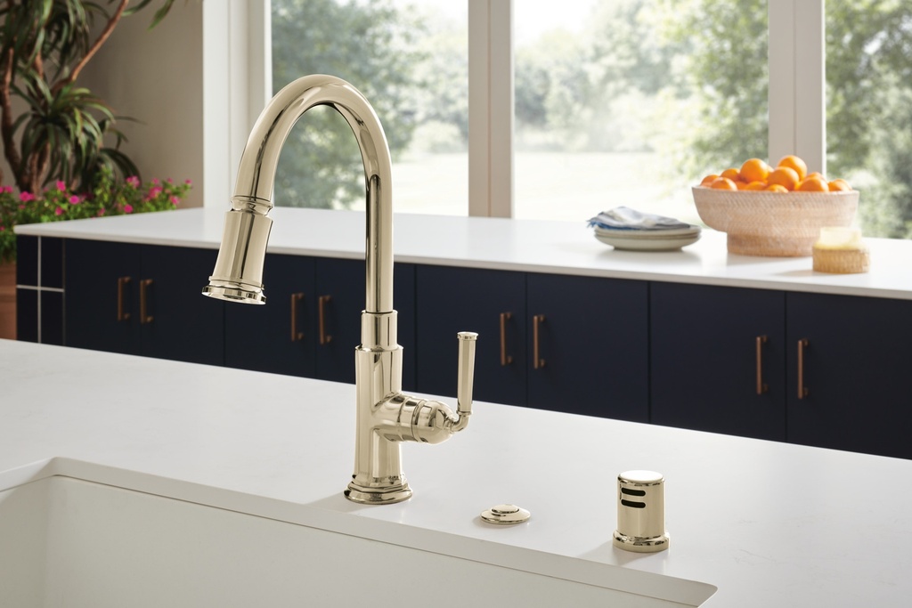Brizo 63074LF Rook Single Handle Pull Down Kitchen Faucet Luxe Gold