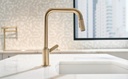 Brizo 63054LF Litze Pull Down Square Spout Faucet Luxe Gold Matte Black