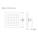 Brizo 83341-GL Universal Showering Ceiling Mount Raincan Shower Head