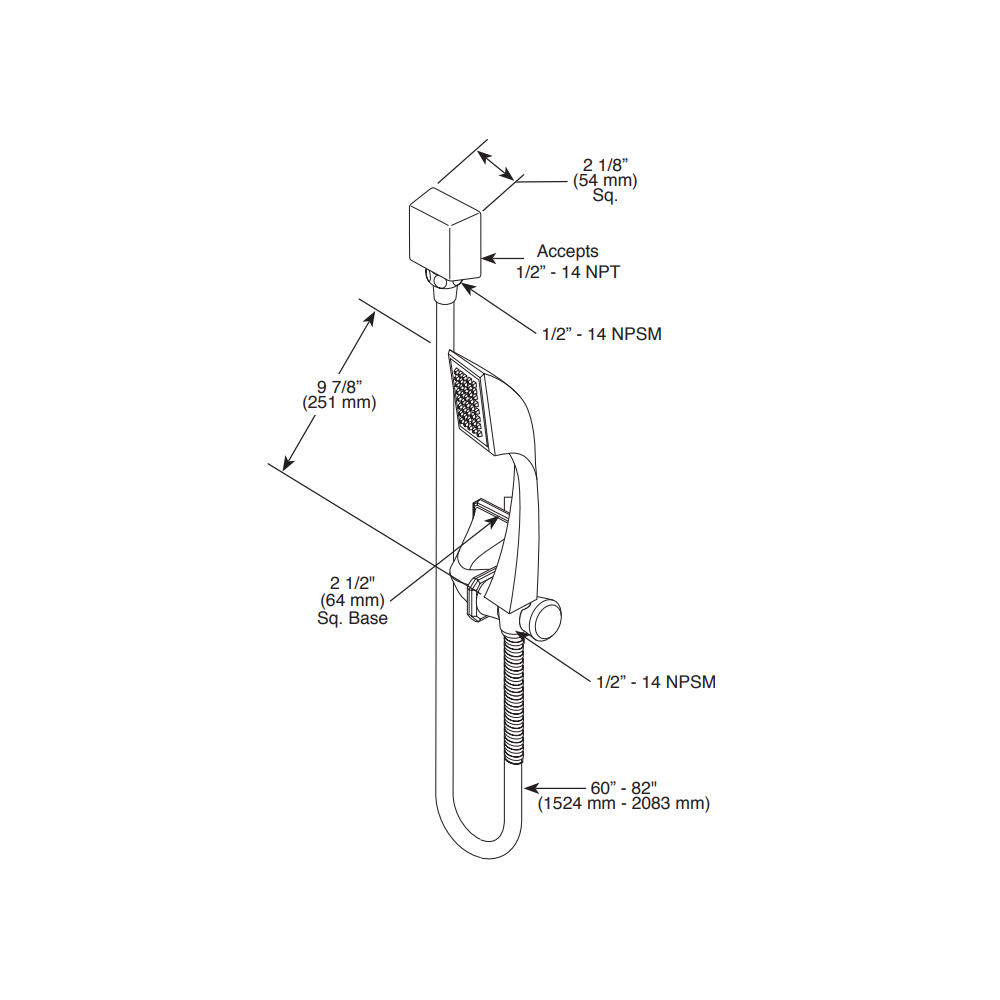 Brizo 85830-GL Virage Wall-Mount Hand Shower