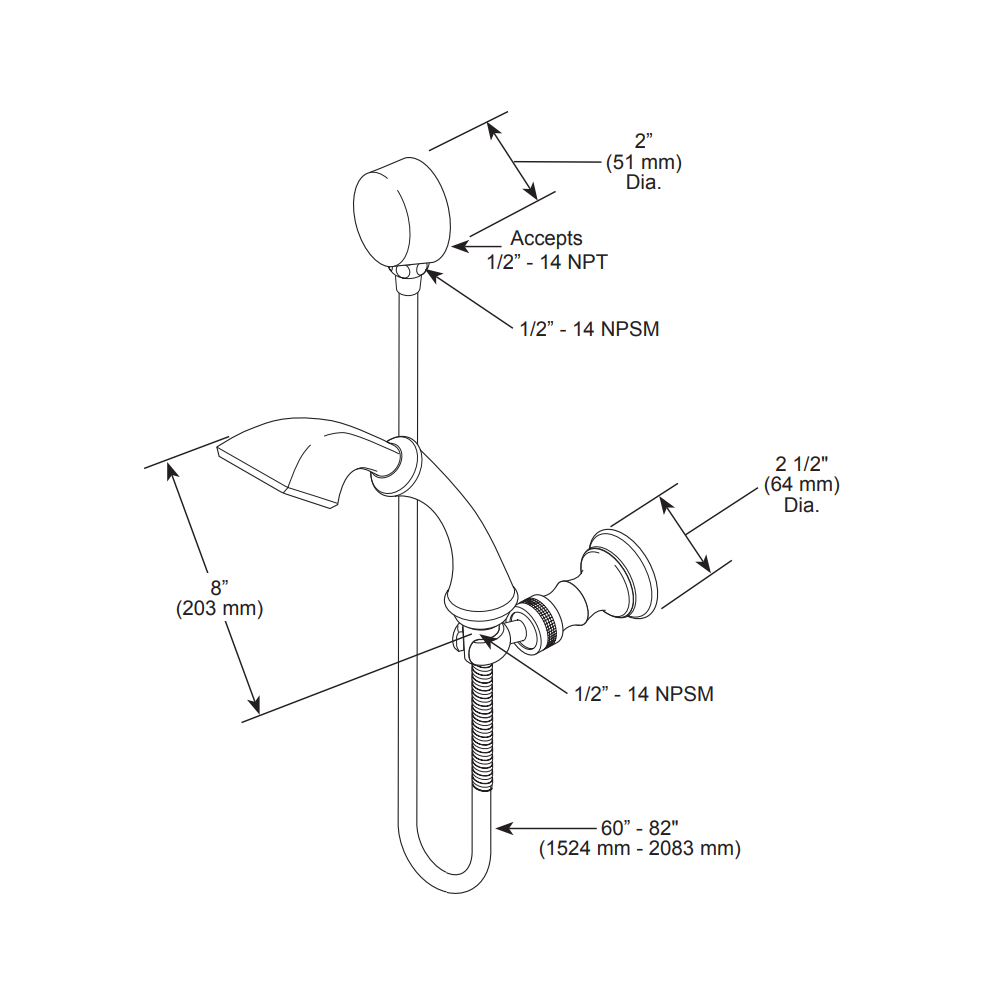 Brizo 85885-BN Charlotte Handshower With Elbow