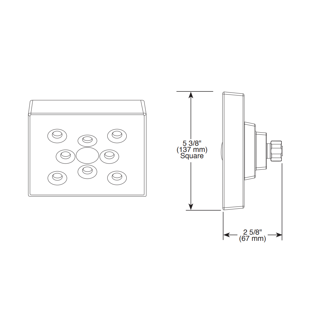 Brizo 87380-SL Universal Showering Raincan Showerhead With H2Okinetic Technology