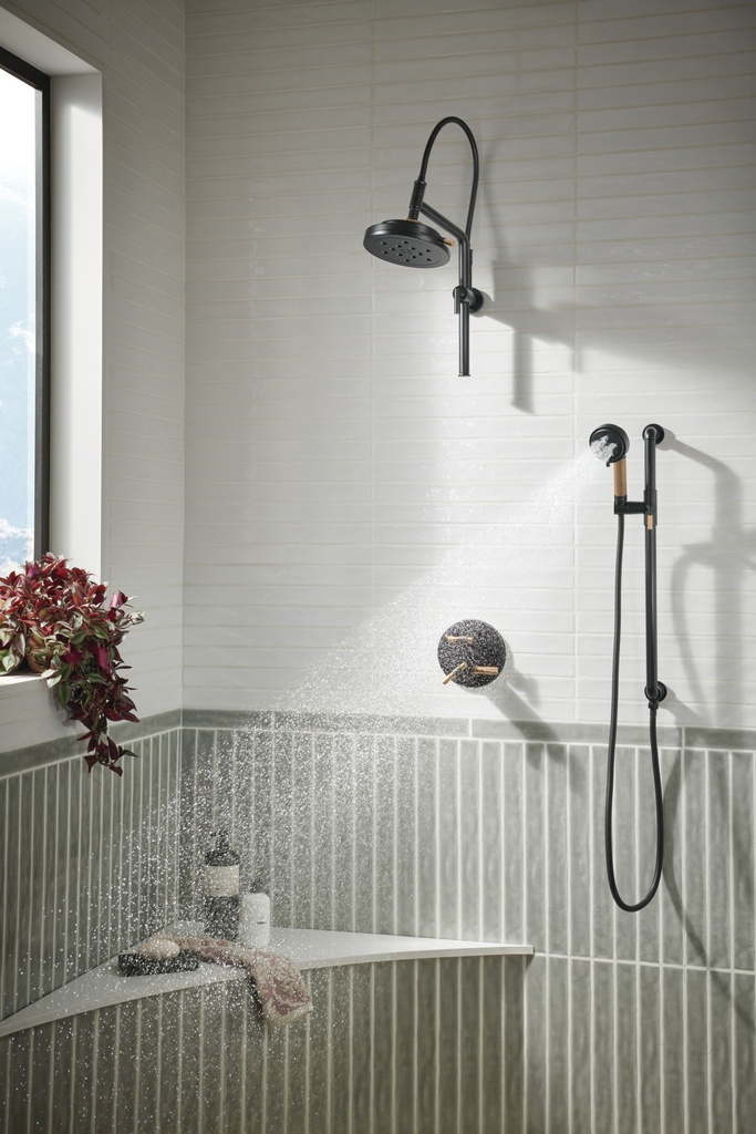 Brizo 87435-SL Litze Multifunction Showerhead With H2Okinetic Technology Luxe Steel