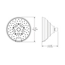 Brizo 87495-GL Universal Showering 7" Trad'L Round Multifunction Showerhead