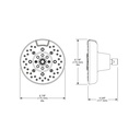 Brizo 87498-GL Levoir 4-Function Raincan Showerhead With H2Okinetic Technology