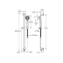 Brizo 88706-BL Multifunction Slide Bar Handshower