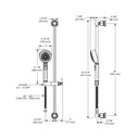 Brizo 88776-PC Invari H2Okinetic Multi-Function Slide Bar Handshower
