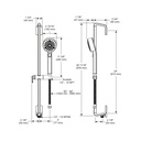 Brizo 88798-BNX Levoir Slide Bar Handshower With H2Okinetic Technology