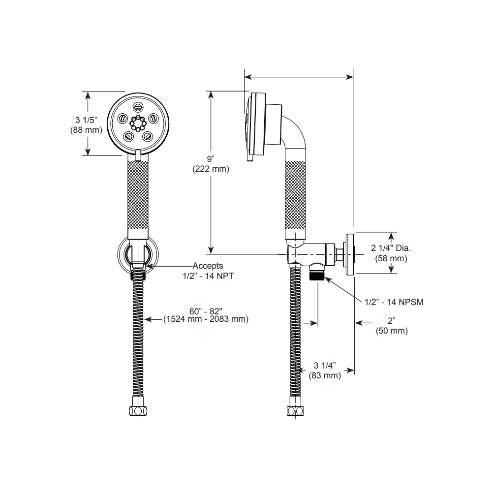 Brizo 88835-SL Litze Wall Mount Handshowermount 3S