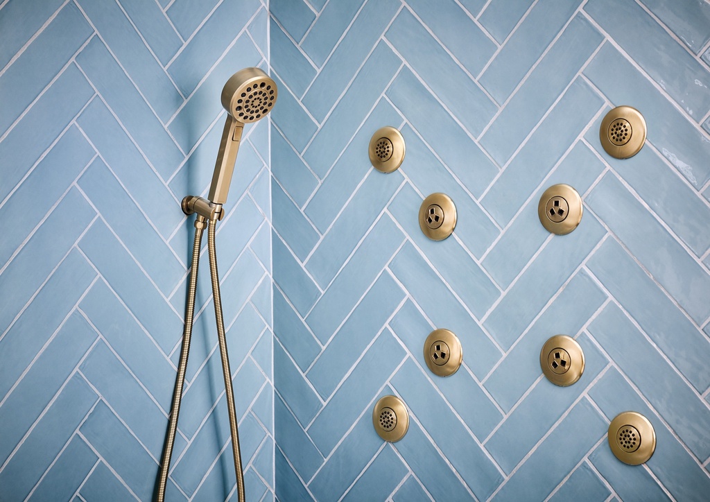 Brizo 88898-GL Levoir Wall Mount Handshower With H20Kinetic Technology Luxe Gold
