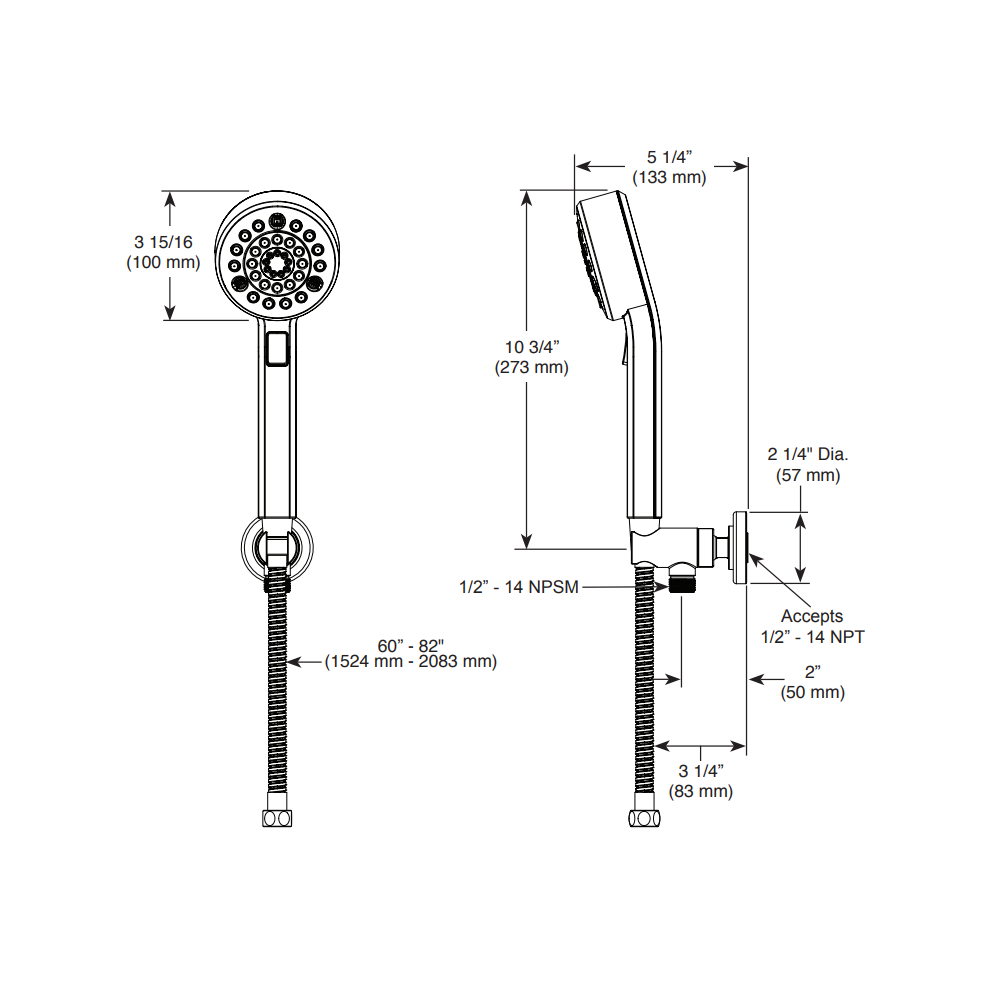 Brizo 88898-GL Levoir Wall Mount Handshower With H20Kinetic Technology Luxe Gold