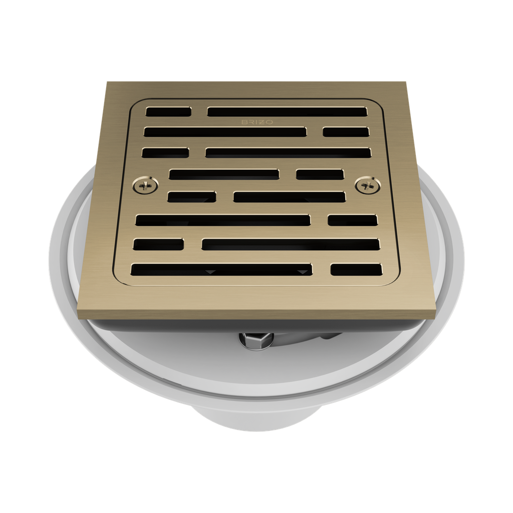 Brizo BT062415-GL 4" Tile-In Square Shower Drain Luxe Gold