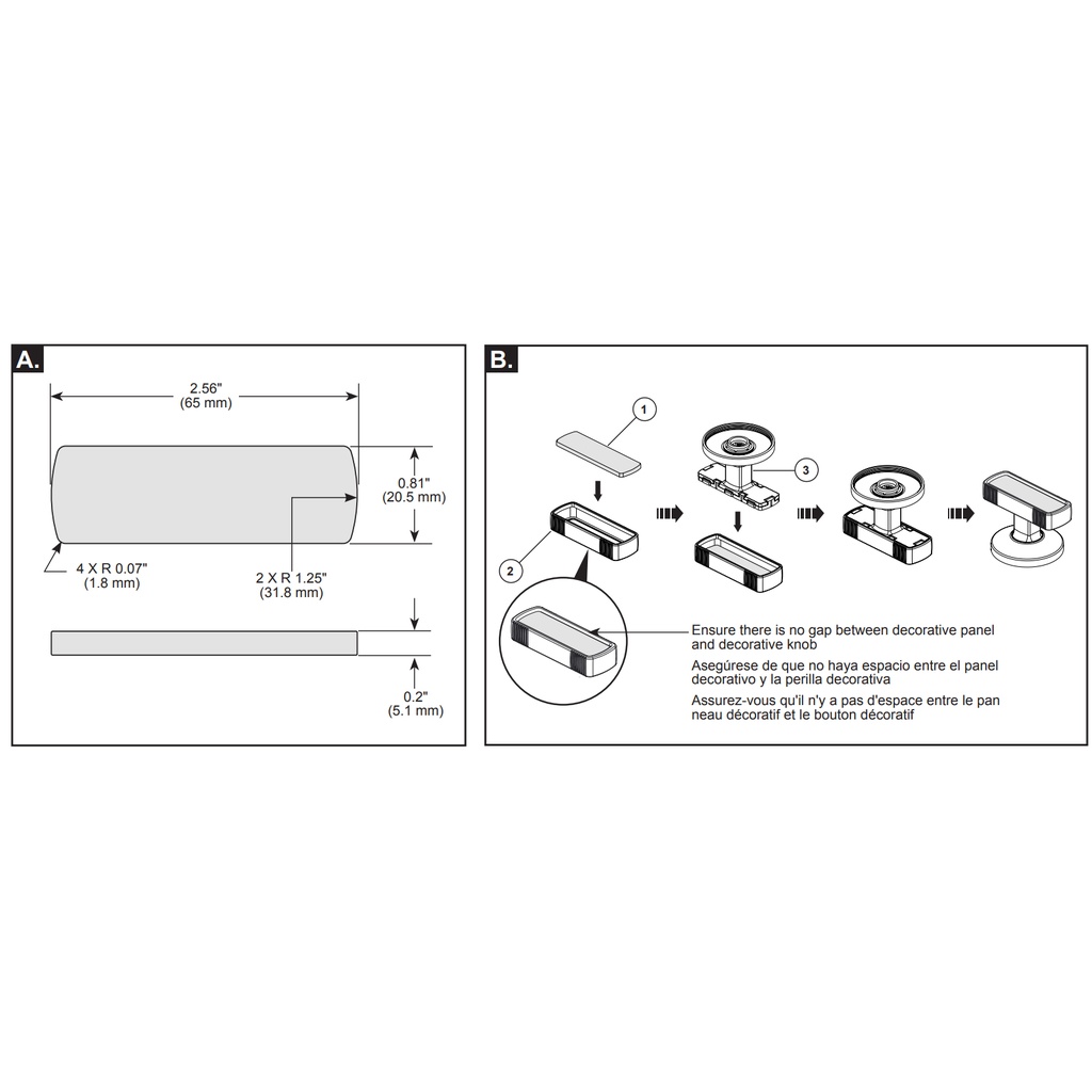 Brizo HI5306-PCCT Kintsu Knob Handle W/Concrete Insert