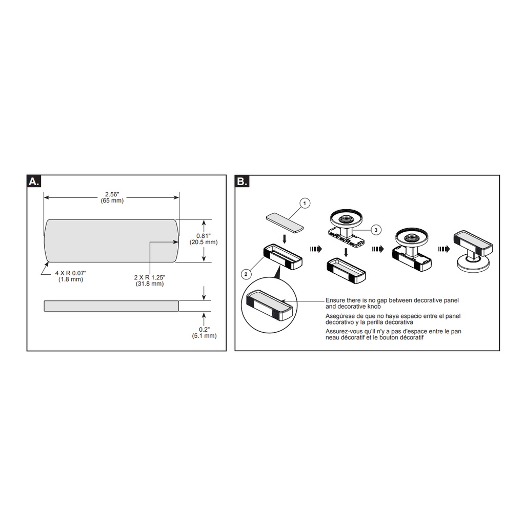Brizo HI5306-PC Kintsu Widespread Insert Handle Kit