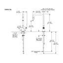 Brizo 63065LF-SLLHP Odin Square Pull-Down Kitchen Faucet Less Handle Luxe Steel