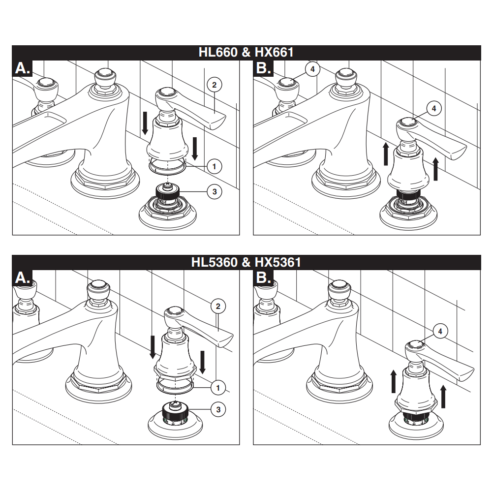 Brizo HL5360-PN Rook Lavatory Lever Handle Kit Polished Nickel