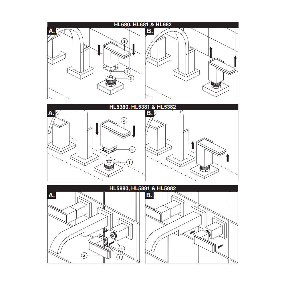 Brizo HL5382-BL Siderna Lavatory / Bidet Handles