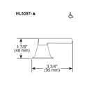 Brizo HL5397-GL Levoir Widespread Handle Kit Crystal Lever Low