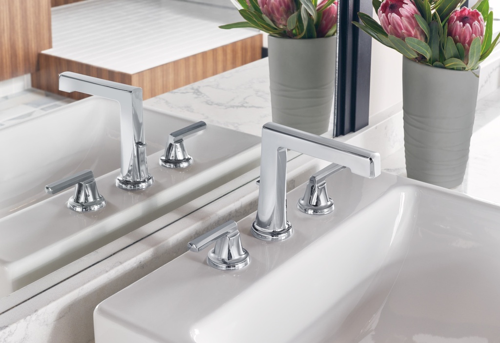 Brizo HL5397-PC Levoir Widespread Handle Kit Crystal Lever Low