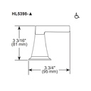 Brizo HL5398-PN Levoir Widespread Handle Kit - Crystal Lever High