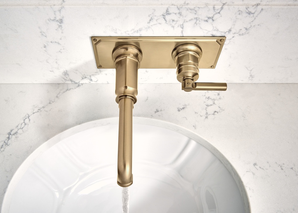 Brizo HL5876-GL Invari Single Handle Wall Mount Lever Handle Kit Luxe Gold