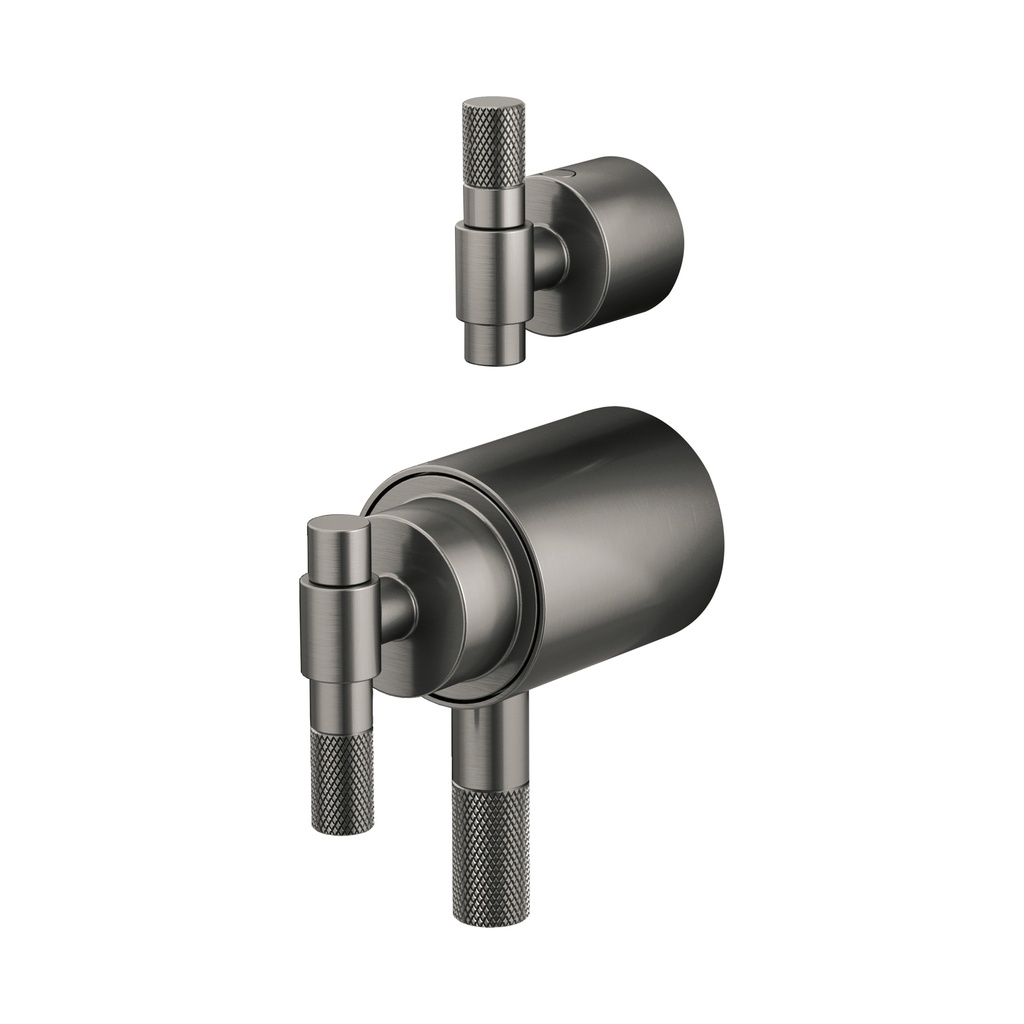 Brizo HL7533-SL Litze Tempassure Thermostatic Valve With Diverter Trim T Handle Kit Luxe Steel