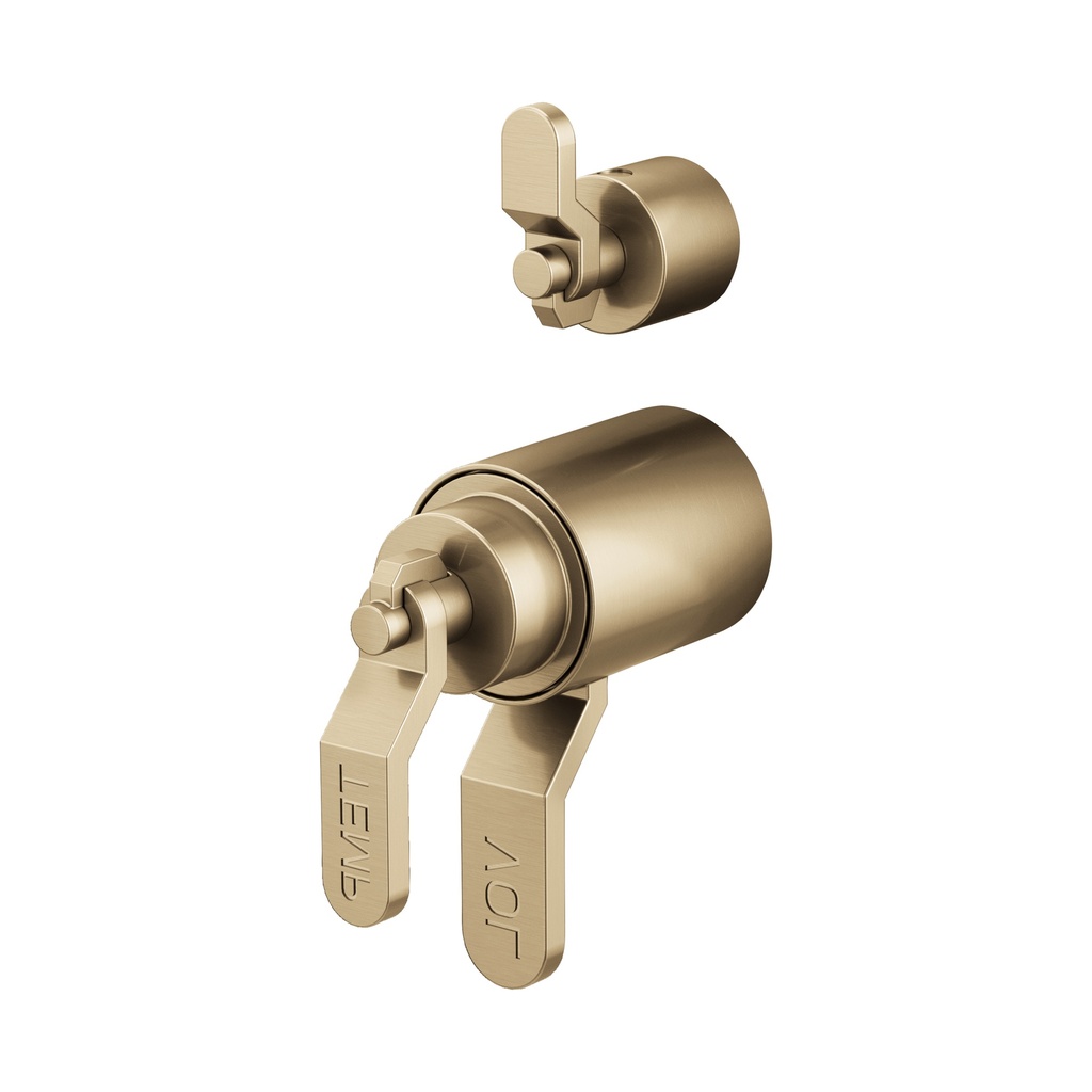 Brizo HL7534-GL Litze Tempassure Thermostatic Valve With Diverter Trim Shutoff Han