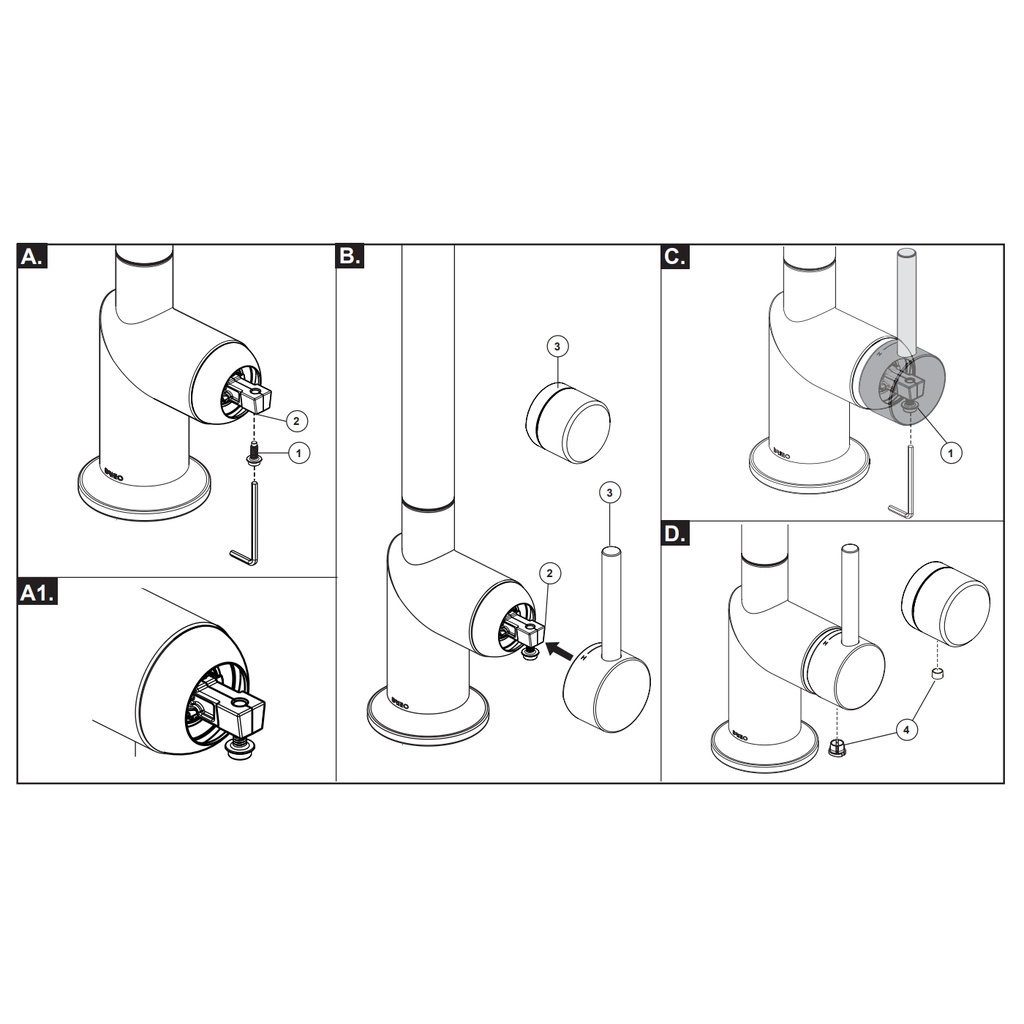 Brizo HLK175-SL Odin Handle Kit Kitchen Luxe Steel