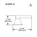 Brizo HX5397-PC Levoir Widespread Handle Kit Low Cross