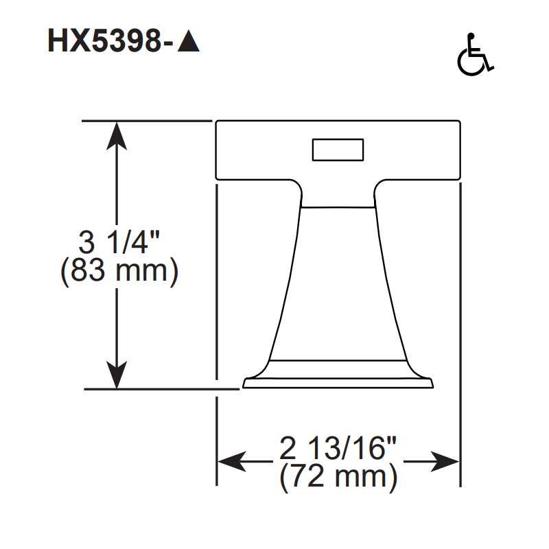 Brizo HX5398-SL Levoir Widespread Handle Kit - High Cross