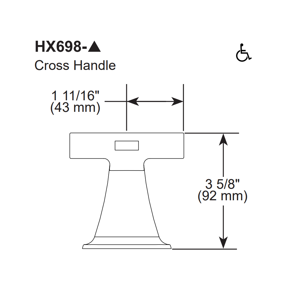 Brizo HX698-BNX Levoir Roman Tub Handle Kit Cross