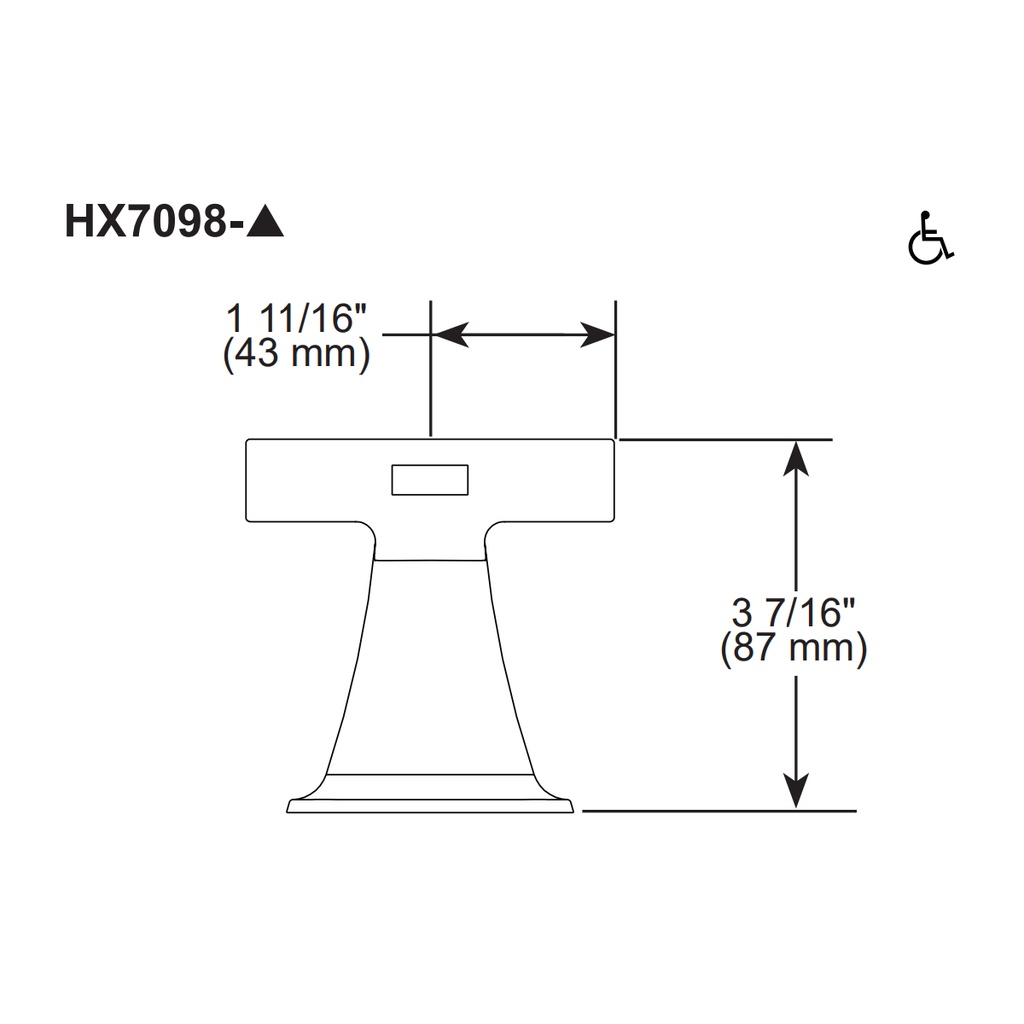 Brizo HX7098-PN Levoir Wall Mount Handle Kit - Cross Polished Nickel