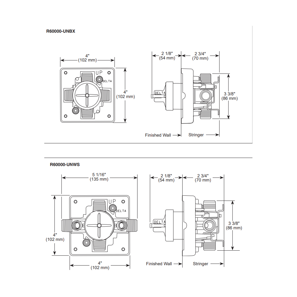 Brizo R60000-UNWSHF Multichoice Universal Rough
